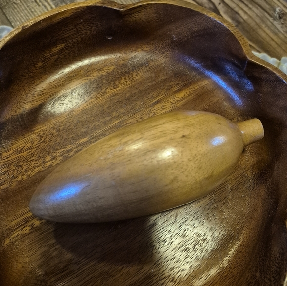 Wooden Fruit Bowl Decor MCM Vintage - Picture 9 of 16